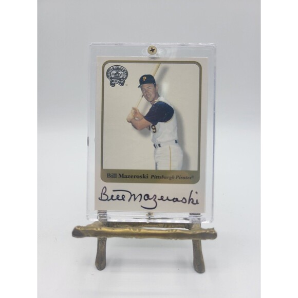 2001 Fleer Greats of the Game -Bill Mazeroski- Autographs- Pittsburgh Pirates - Picture 1 of 3